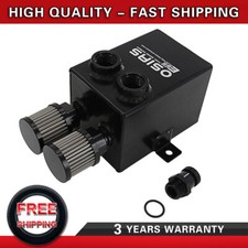 Black 2l 2x 12an Oil Breather Catch Can Tank 2 Port Dual Breather Filter Kit Black 2l 2x 12an Oil Breather Catch Can Tank 2 Port Dual Breather Filter Kit