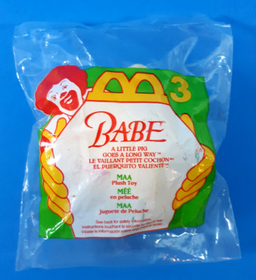 McDonalds Happy Meal Toys 1995 Babe MAA Sheep Plush Toy #3 New & Sealed