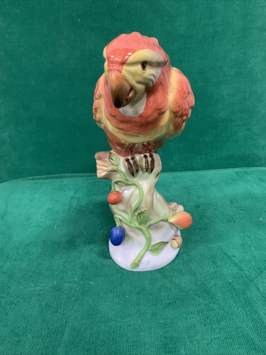 HEREND LARGE MACAW PARROT PORCELAIN FIGURINE MADE N HUNGARY MAGYAR BIRD Papagáj - Picture 2 of 13