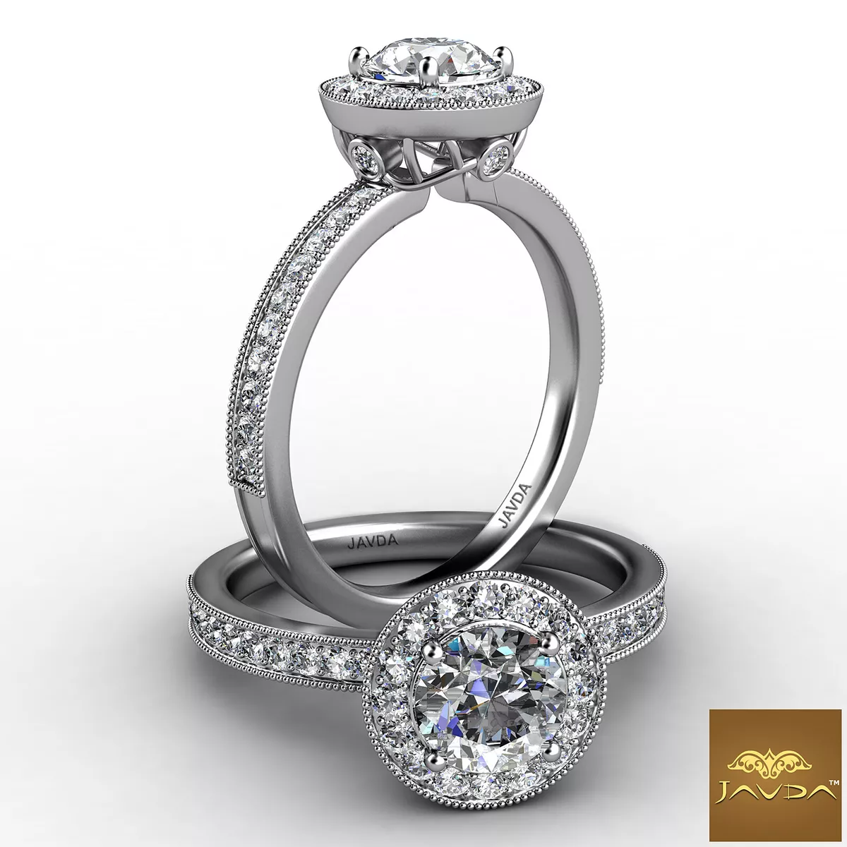 New setting for round diamond clearance