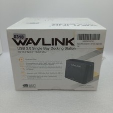 Wavlink Single Bay Docking Station 2.5"  3.5" HDD SSD  USB 3.0/SATA Brand New