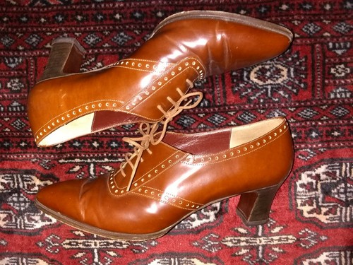 De Colección Victoriano Eduardiano Años 1900 Estilo Antiguo Tacón Cubano ALMAFI Años 90 con 9 | eBay