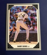 1991 Leaf # 261 BARRY BONDS Pittsburgh Pirates Batting Stance Great Card HOT $$