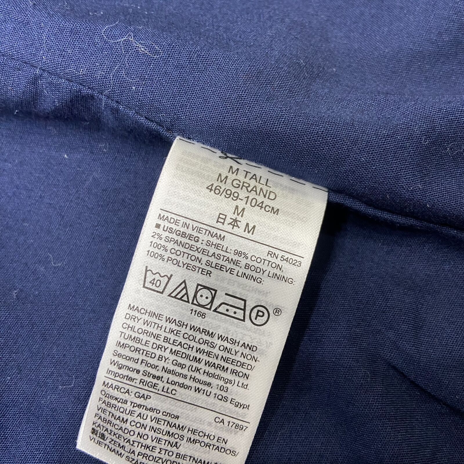 GAP Button Front Lined Stretch Blue Blazer Jacket… - image 8