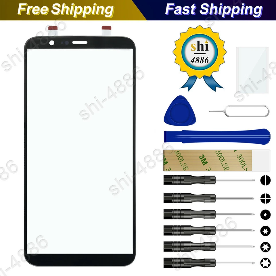 For 1+ OnePlus 5T A5010 Front Outer Glass Lens Screen Replacement +Tools+UV Glue - Image 2 of 4