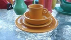 4 piece place SETTING marigold t & j MUG FIESTA new