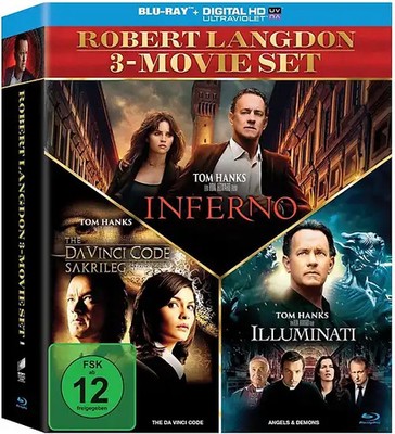 Robert Langdon Movie Collection: Inferno / Illuminati / The Da Vinci Code - Sakr
