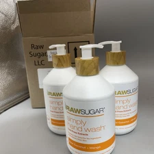 3 Pack Raw Sugar Hand Wash Coconut Mango 16.9oz Sulfate Free New