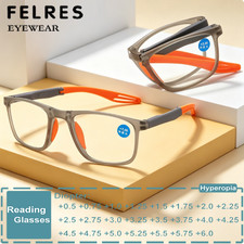Unisex Foldable Anti Blue Light Reading Glasses Clear Lens Presbyopic Glasses
