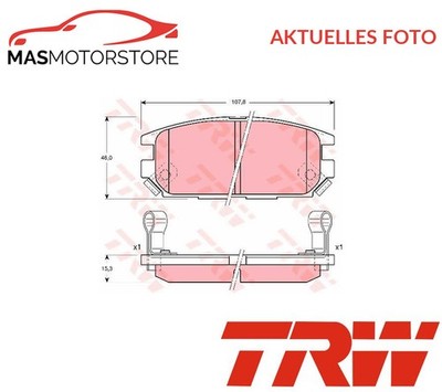 SATZ BREMSBELÄGE BREMSKLÖTZE HINTEN TRW GDB3199 P NEU OE QUALITÄT