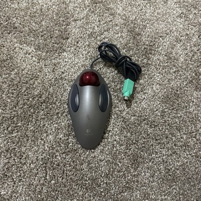 Logitech Trackman Marble USB T-BC21 Mouse, Tested P/N 804377-0000 Nice EUC