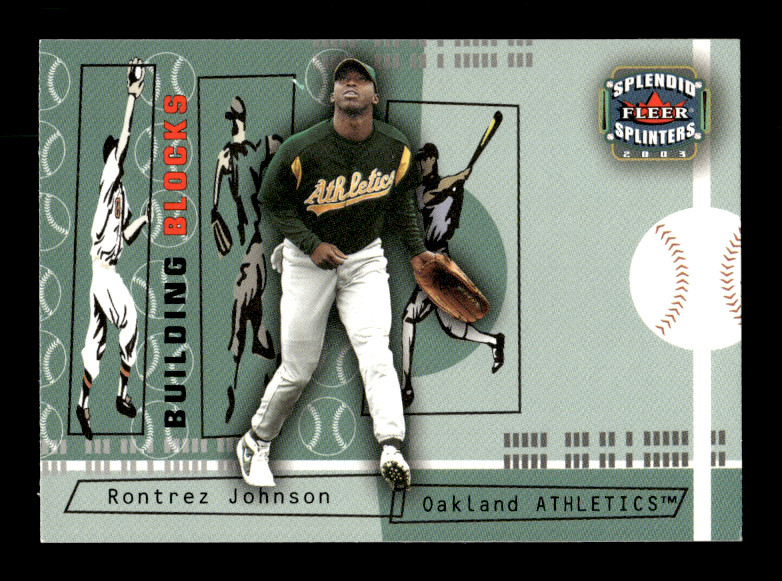 2003 Fleer Splendid Splinters Building Blocks # 122 Rontrez Johnson Card (B62)