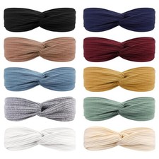 DRESHOW 10 Pack Headbands for Women Criss Cross Vintage Head Wrap Boho Headba...