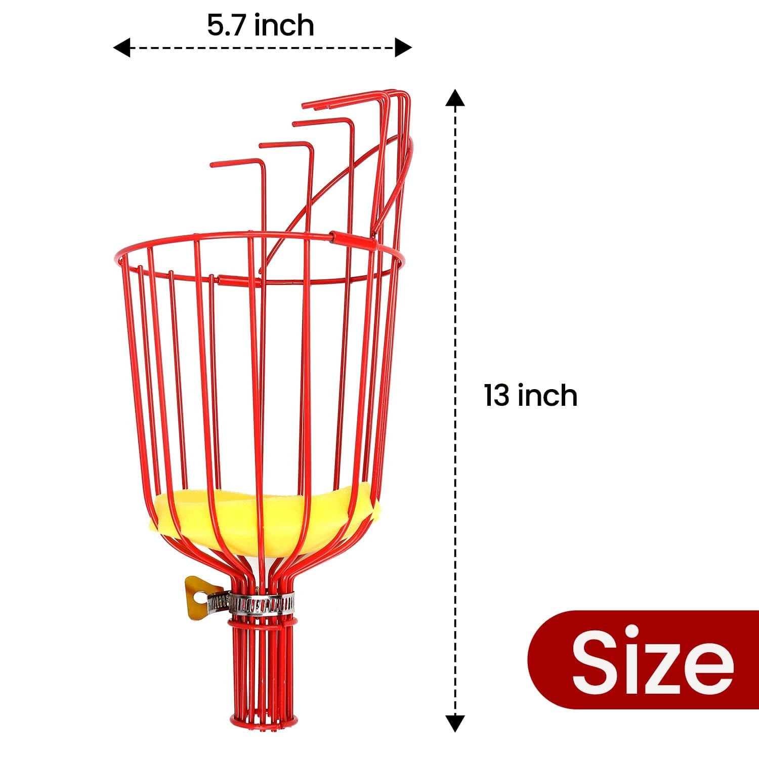 Fruit Picker Pole with Basket Segmented Fruit Picker Pole Tool for Apple Avoc...