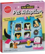 Mini Clay World Pet Adoption Truck: Make & Bake 15 Clay Animals & Display! (Hard