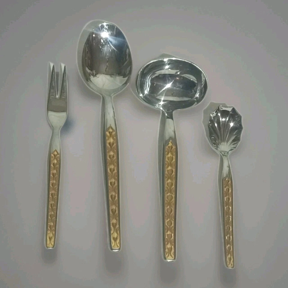Remalux Besteck Set hartvergoldet 18/8 Goldgriff Zuckerlöffel - Bild 1 von 4