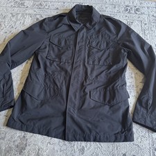 AllSaints Logan Jacket Size M Black Lightweight Military Style Cargo Pocket