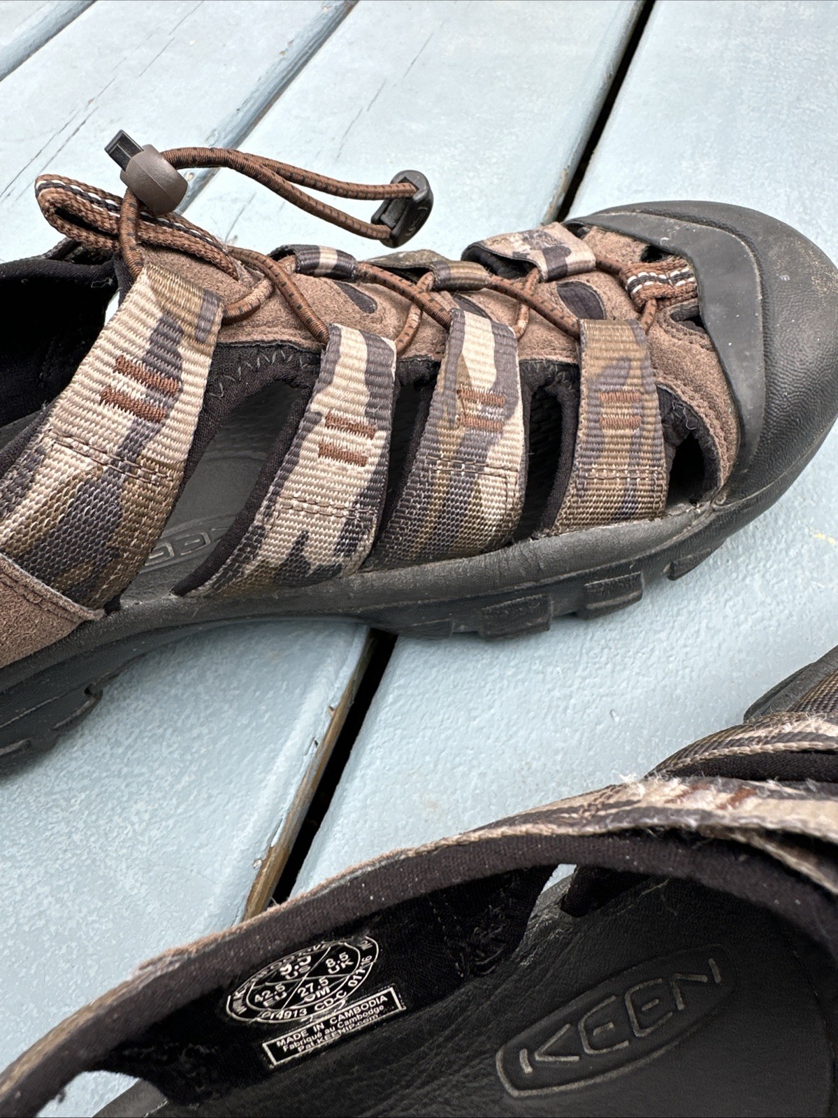 Sandali Keen Taglia Uomo 9 5 Cascade Marrone Verde Mimetico Sportivi Regolabili Vedi Foto