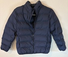 Uniqlo Girls Sz 12 Full Zip Puffer Jacket Blue