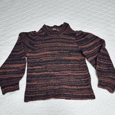 Veronica Beard Lumina Crewneck Pullover Stripe Orange Black Sweater XS READ