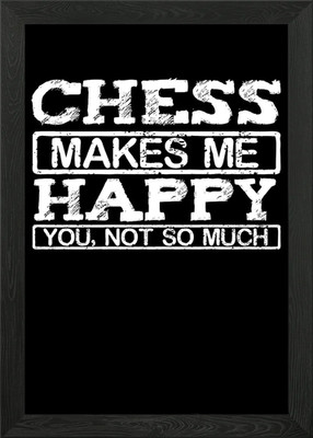 Schach macht mich glücklich Gerahmtes Wandbild Poster Leinwandbild Bild