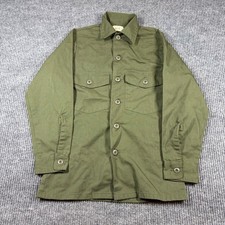 Vintage US Military OG-507 Utility Shirt Mens 13.5x30 Green Selma Apparel 1981