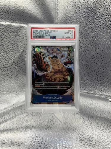 One Piece Monkey D Luffy Treasure Rare Op11-058 Psa 10