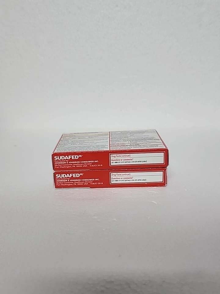 Sudafed PE Sinus Pressure Plus болеутоляющие капсулы 24 капсулы x 3 упаковки срок годности истекает в сентябре/27 - Изображение 4 из 4