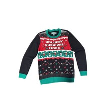 Ugly Christmas Sweater Holiday Survival Mode Youth XL