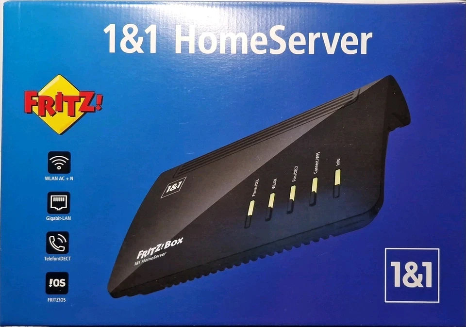 AVM FRITZ!Box 7520 1&1 HomeServer VDSL USB-WLAN-Router Schwarz