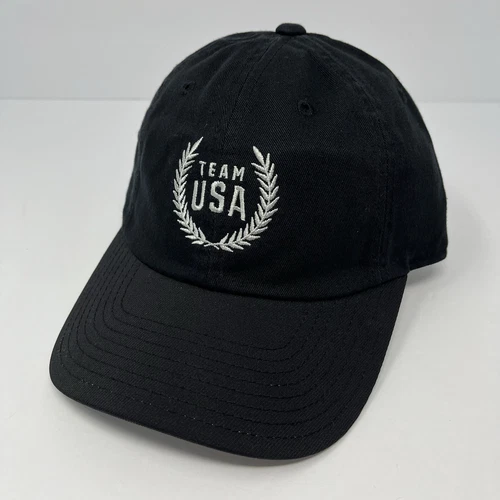 USA Team Apparel Olympics Logo Black Patriotic Mens Hat Cap Strapback NEW - product listing photo