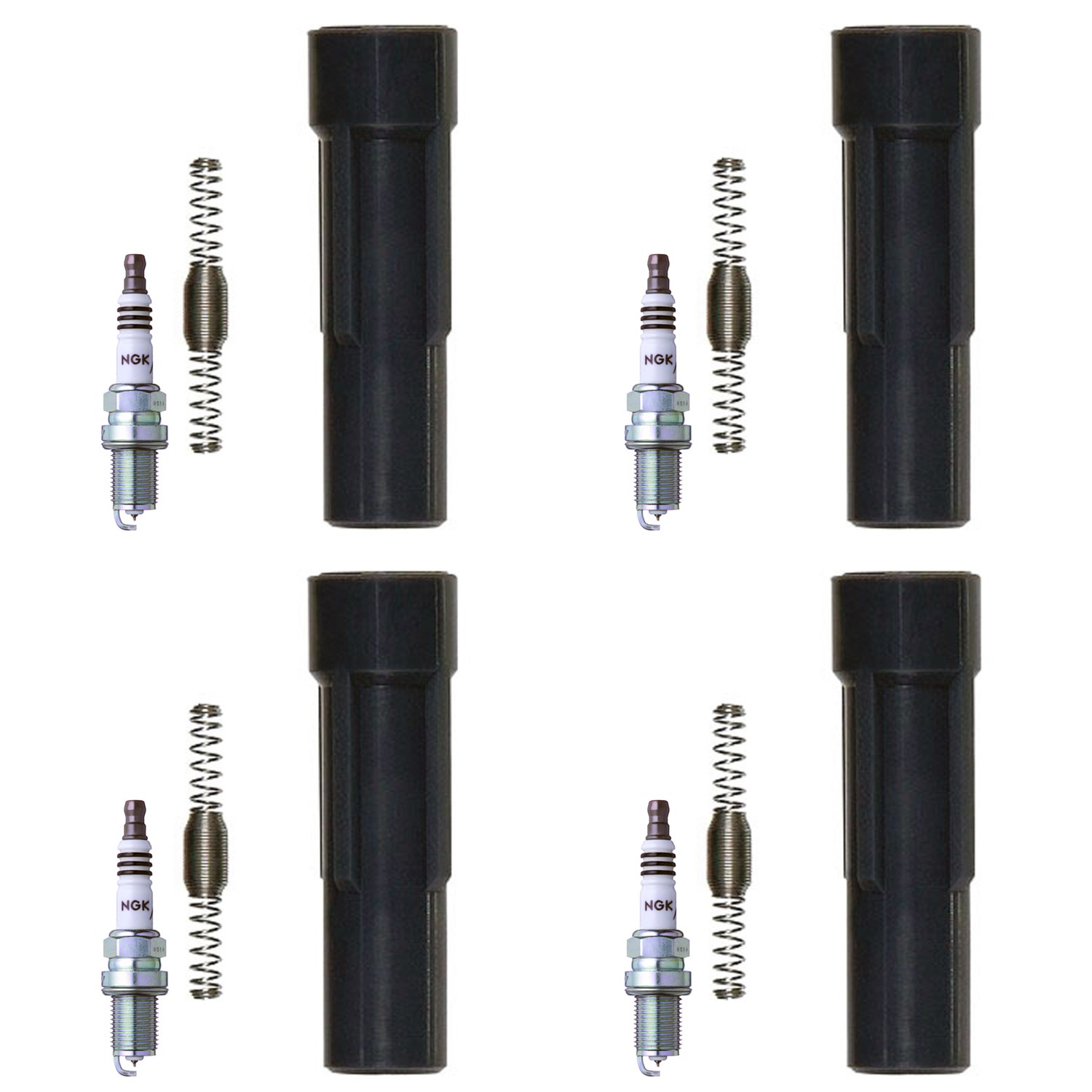NGK 4 Iridium IX Spark Plugs  Denso Coil Boots Kit for 9-2X 2.5L H4 EJ253 2006