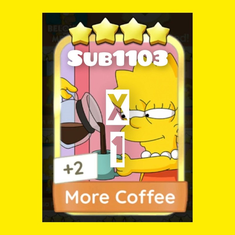 1 x More Coffee 4⭐ - Golden Blitz - Mono_Poly_Go (FAST)