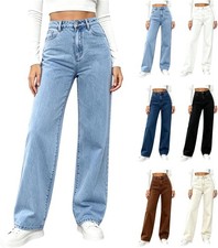 Women's High Waist Stretchy Straight Jeans, Tummy Control, Casual