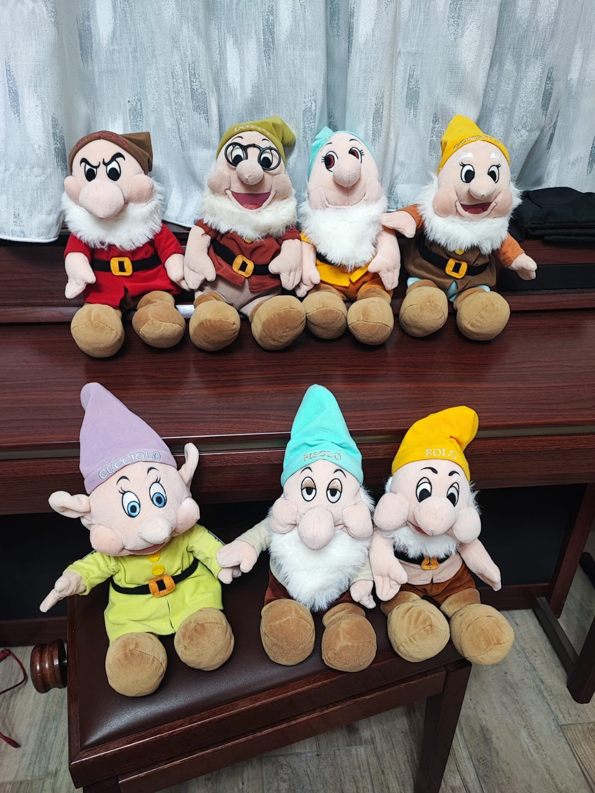 Peluche sette nani Biancaneve