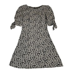 Reformation Mini Dress Daisy Print Adjustable Tie Sleeves Women's Size 2