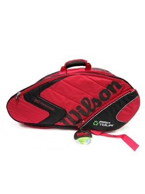 Wilson ECO Pro Tour Super Six WRZ600200RDBK Tennis Racquet Bag DAMAGE POCKET