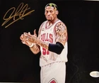 Dennis Rodman Signed METALLIC Photo 8x10  NWO Bulls Worm Autograph HOF JSA HOGAN