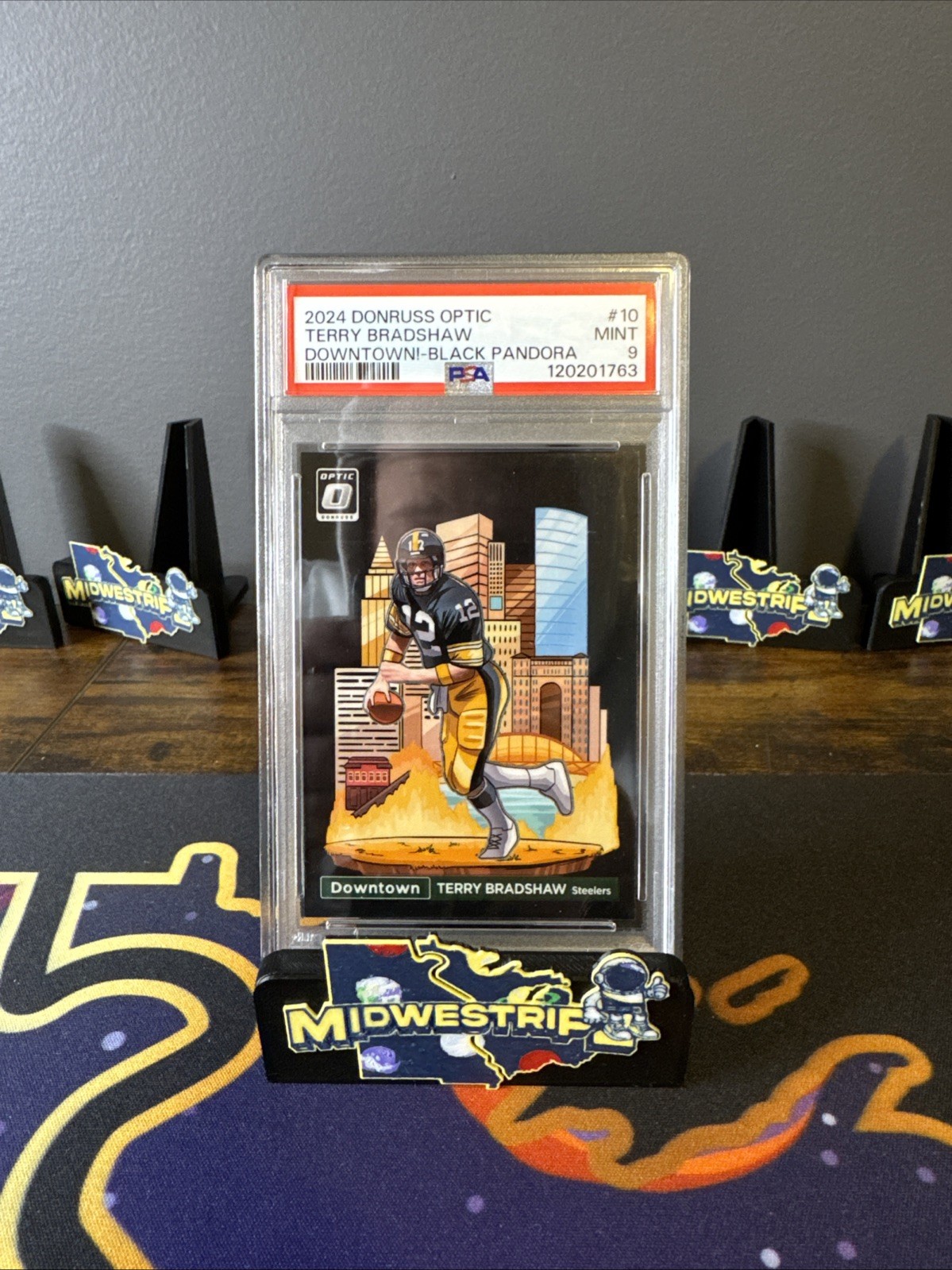 2024 Donruss Optic Terry Bradshaw Downtown! Black Pandora 23/25