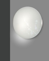 Deckenleuchte Wohnzimmer Weiß Glas B:40 Cm E27 Blendarm Deckenlampe Flur