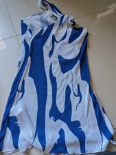 medium shein dress white and blue