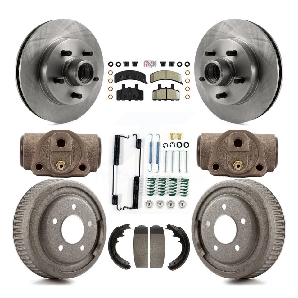 Front Rear Brake Rotor Semi-Metallic Pad & Drum Kit For Chevrolet C1500 Suburban - Image 4 of 4