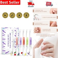 Scented Cuticle Oil Pens Set - 6 Flavors for Healthy Nails  Cuticles Hydration