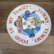 Vintage Sesame Street Muppets Melamine Plate Yummy Yummy Food In My Tummy