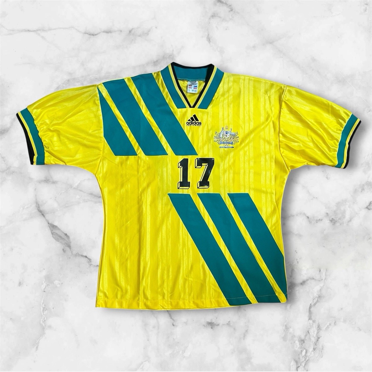 AUSTRALIA 🇦🇺 SOCCEROOS 1994 (XL) MATCH WORN #17 ADIDAS SOCCER
