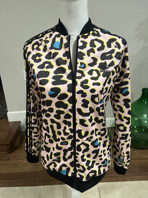 Adidas Originals Kids LZ Leopard Print SST Track Jacket Size XL 14-15