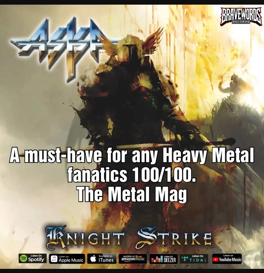 ASKA "Knight Strike" vinyl 2 lp album  New 2024 -  Priest, Manowar, Maiden, KISS - Image 2 of 4