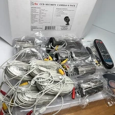 Lot of 6 NEW Qsee Cameras 4 UNUSED WIRES Day & Night Color CCD MODEL:QSDS14273W