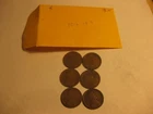 6- coins 1910-S--15-S Lincoln cents /  Fine+