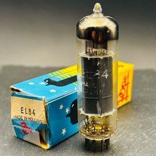 Philips EL84   Made in Holland   Tested 40mA / 10,950  mhos   Pope Box   Vintage